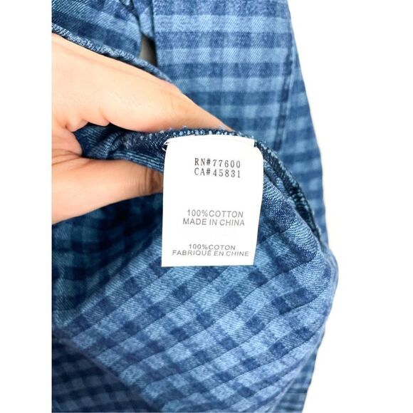 NWT Sandrine Rose Gingham Button Down Shirt Size L - Picture 11 of 12